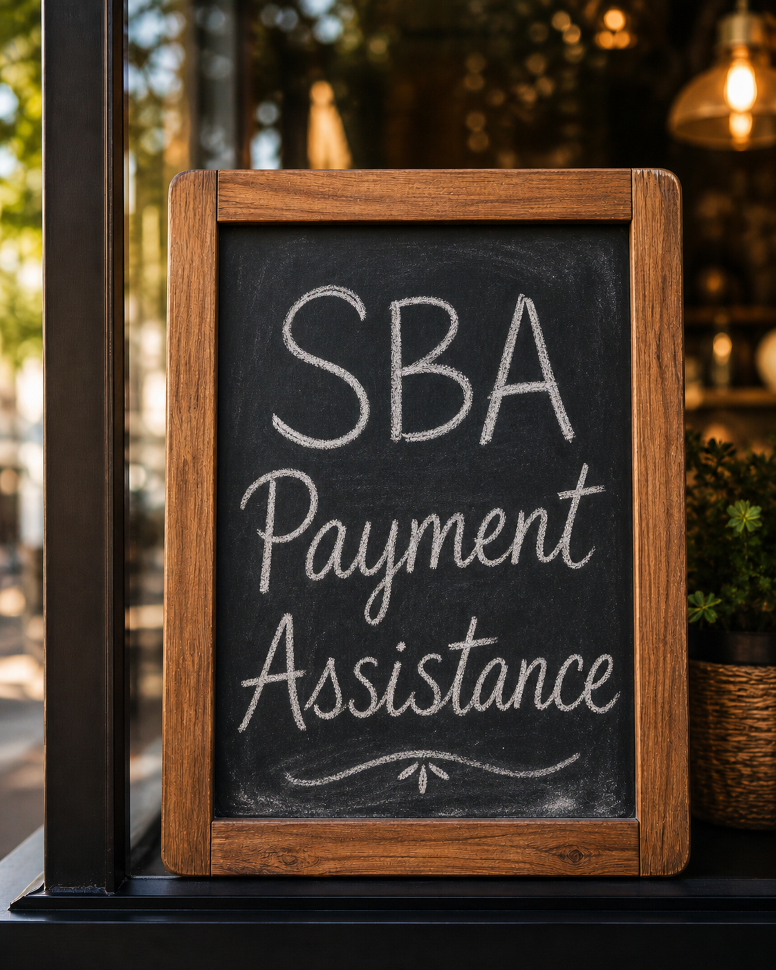 Small business owner reviewing SBA payment assistance options