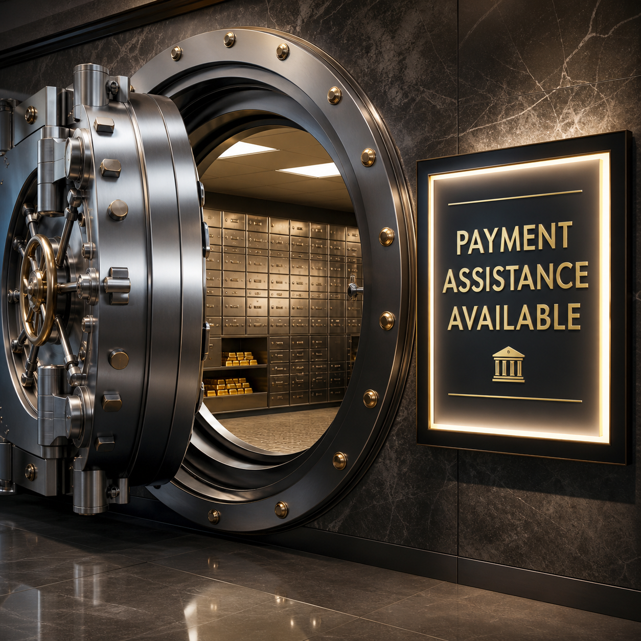 Treasury vault representing federal debt collection enforcement