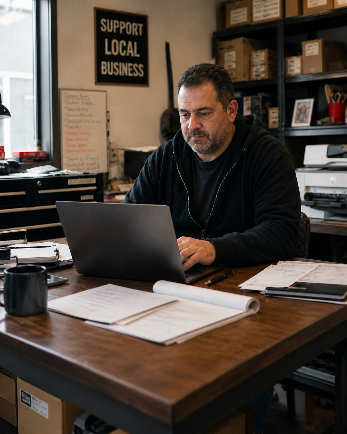 Small business owner reviewing eligibility requirements for SBA payment assistance