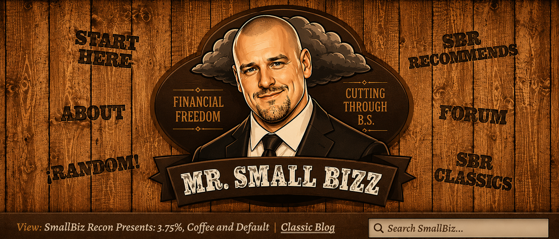 SmallBiz Recon Presents: 3.75%, Coffee & Default — Mr. Small Bizz Blog Masthead